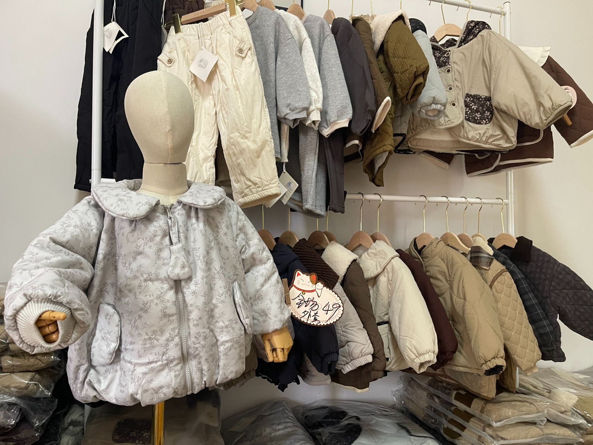 女童男童时尚连帽加绒加厚冬季外套