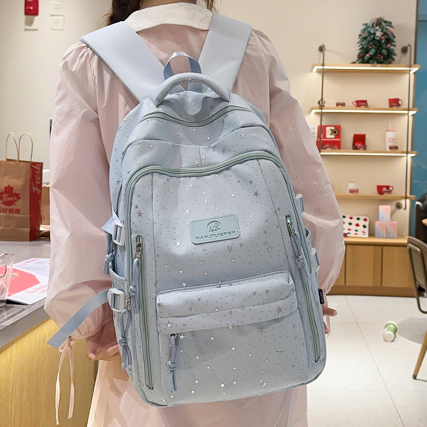 书包初中女生高中生2025新款高颜值大容量中学生双肩包小清新背包