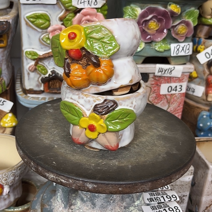 粗陶材质多肉花盆