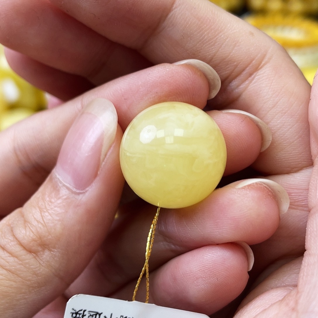 琥珀未镶嵌珠宝奇石17.9mm全品