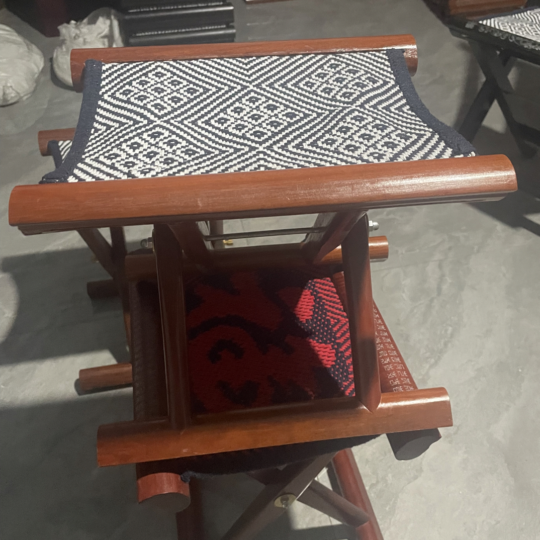 非洲材小马扎，展开高：29cm，合上：35cm，进口木材手工制作，家用专属