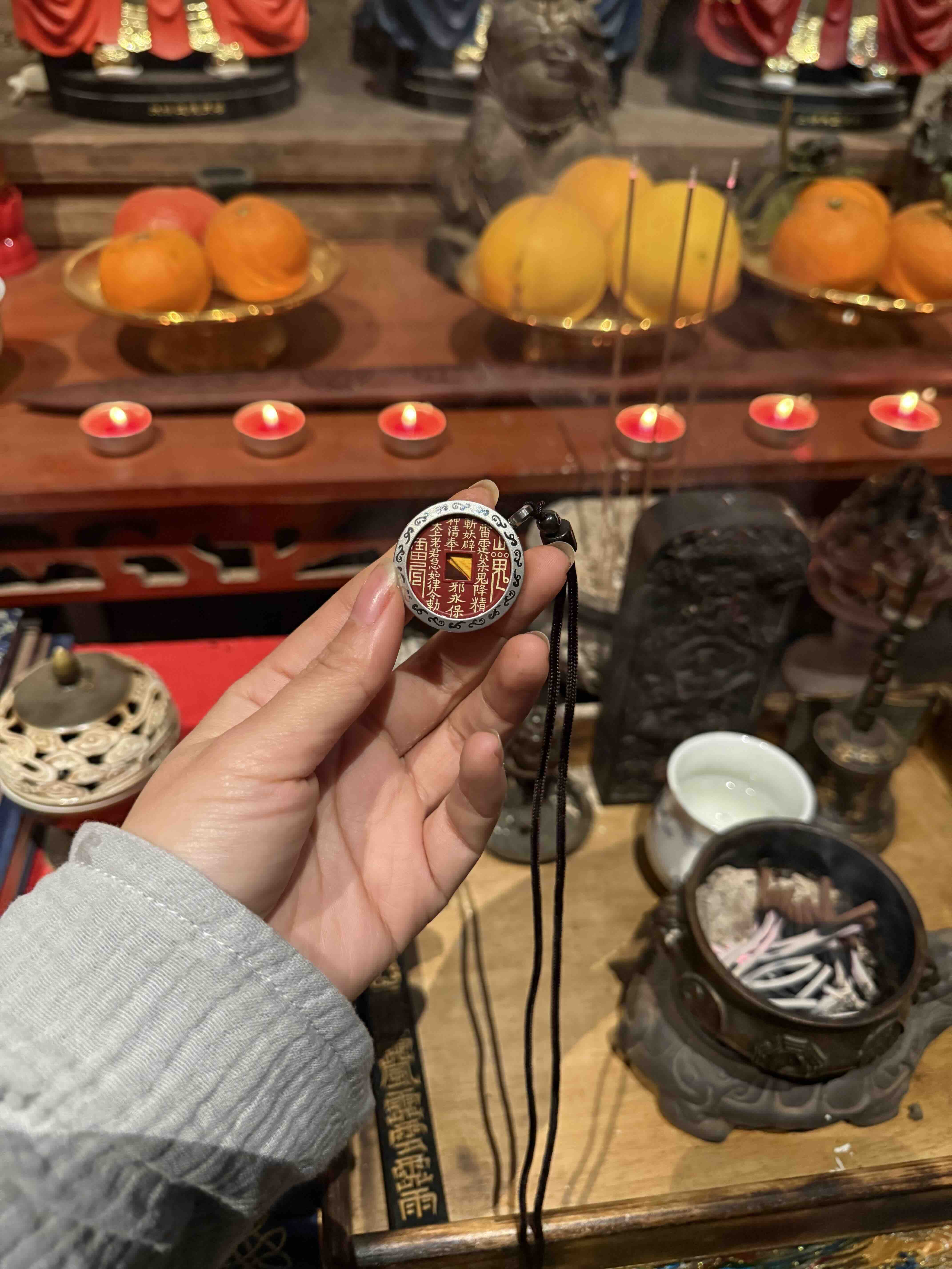 铜珐琅吊坠 国风山鬼花钱吊坠（已祝福）