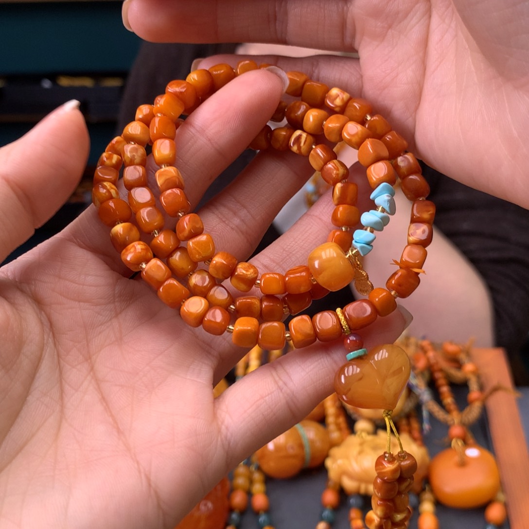 蜜蜡未镶嵌手串天然