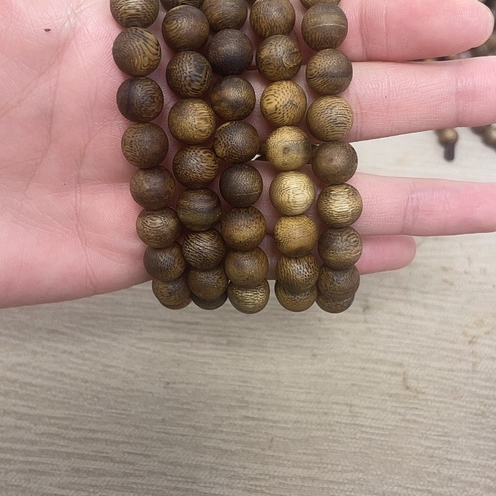 沉香手串九分沉1.0圆珠单圈