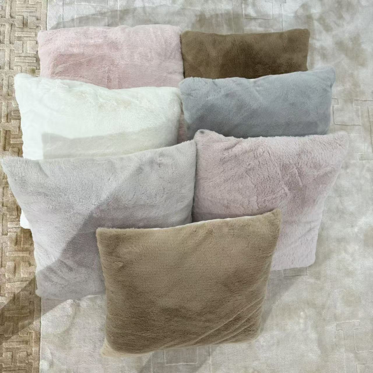 时尚轻奢抱枕客厅沙发卧室软装家用纯色抱枕套