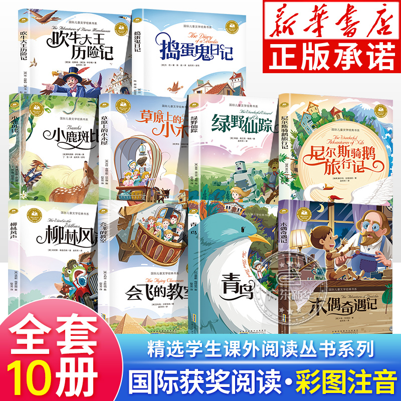 国际大奖儿童文学全10册 彩图注音版名著获奖拼音阅读儿童读物