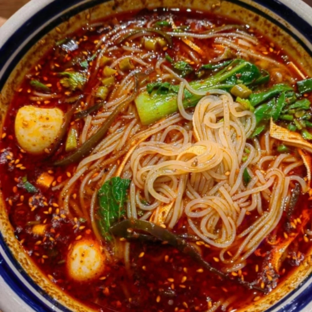 【5袋】辛桥食品 西安红油麻辣细米线真空装210克