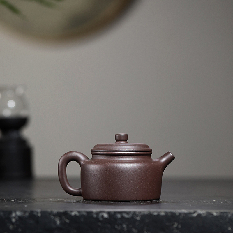 雪涓（德中）大水潭天青紫泥原矿手工紫泥壶家用紫砂壶220cc左右