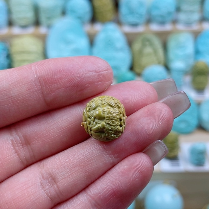 绿松石未镶嵌珠宝奇石13mm