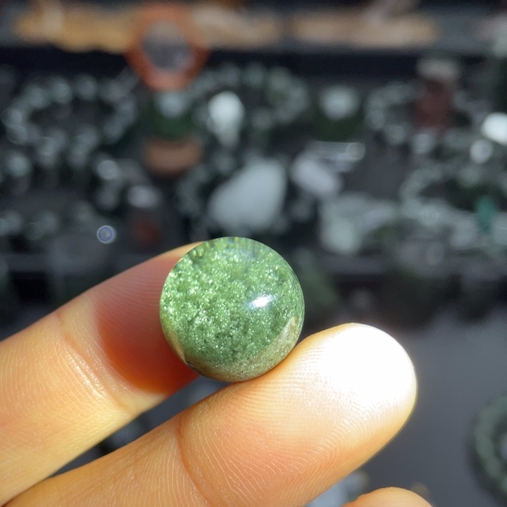 未镶嵌手链水晶绿幽灵聚宝盆单珠