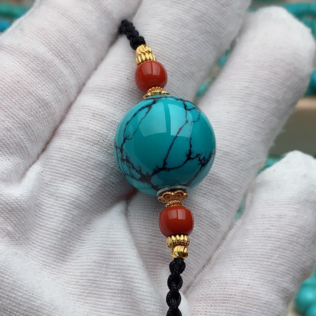 绿松石未镶嵌珠宝奇石18.5mm