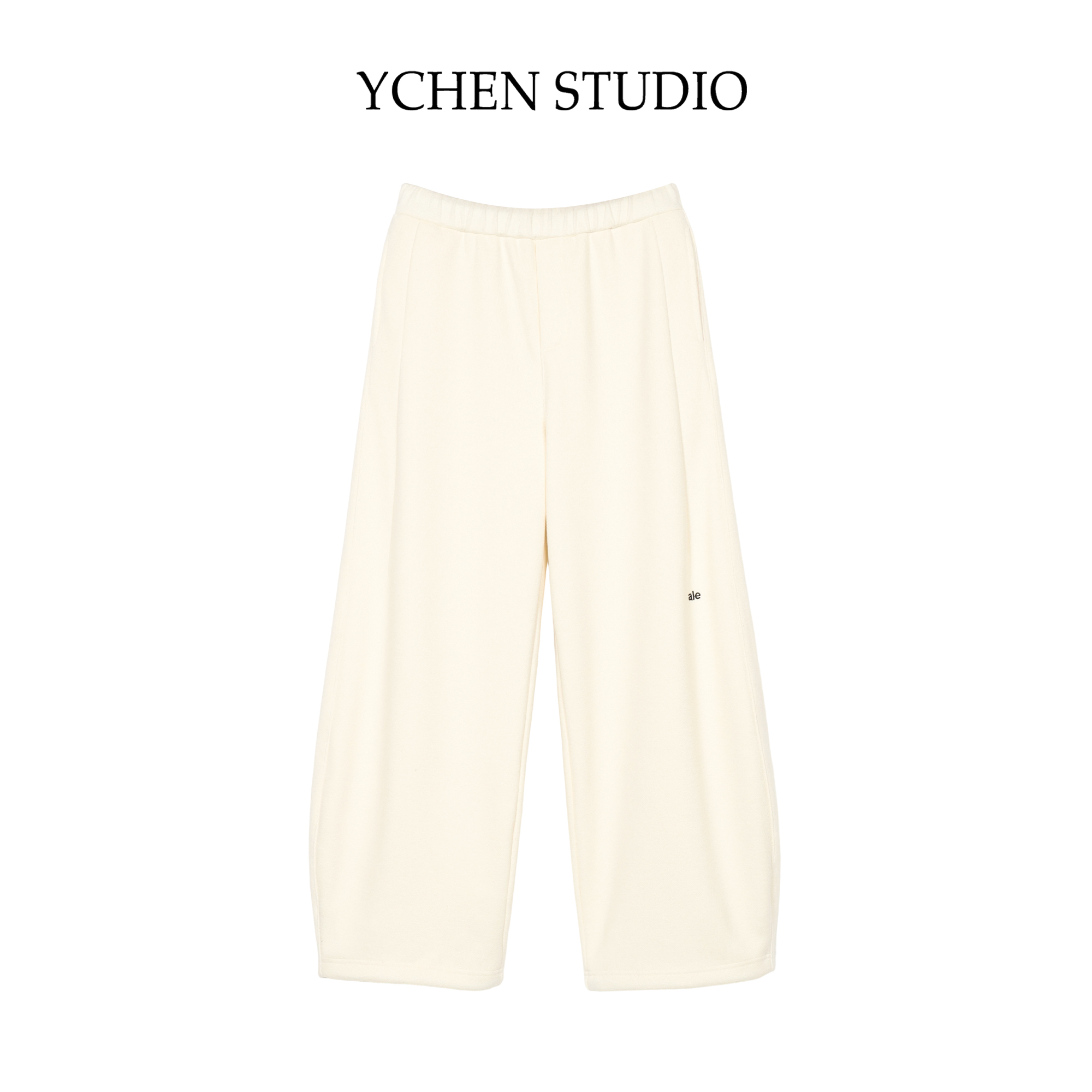 YCS【晴川】高腰松紧字母刺绣阔腿裤冬季新款抽绳卫裤QY1371WK