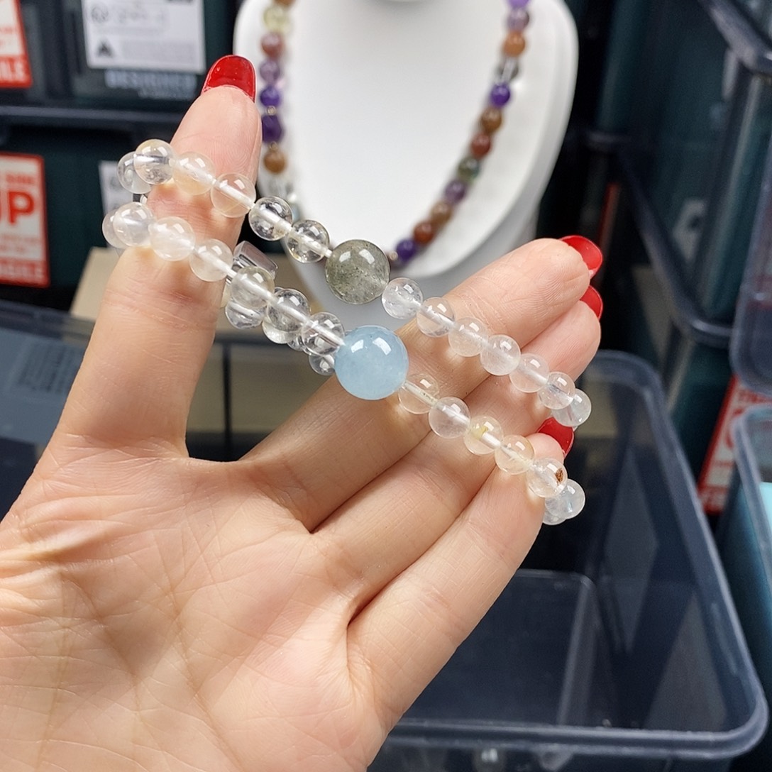 水晶手链银S925镶嵌