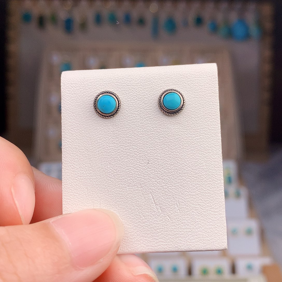 绿松石银S925镶嵌颈饰