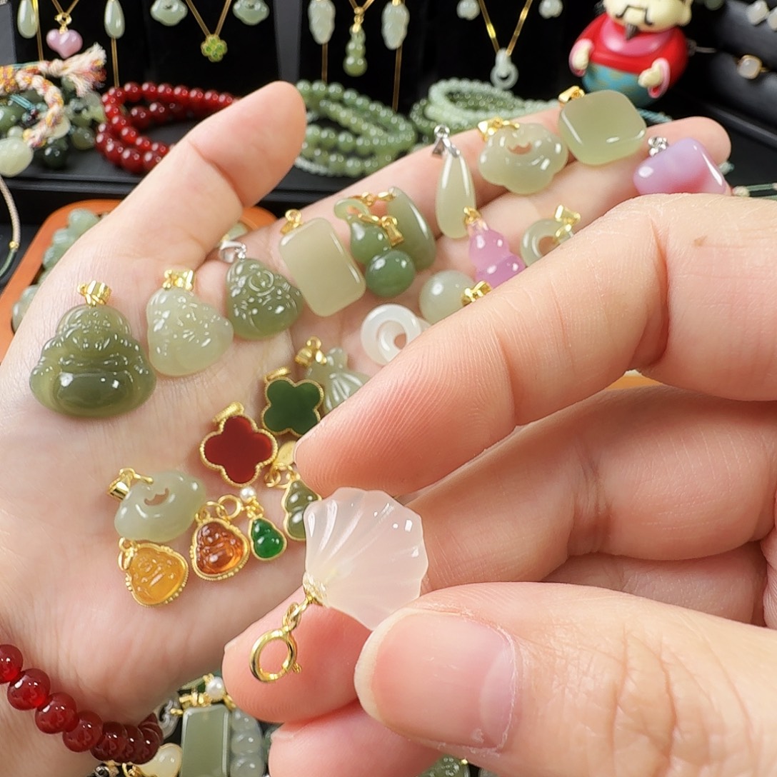 玛瑙/玉髓银S925镶嵌颈饰