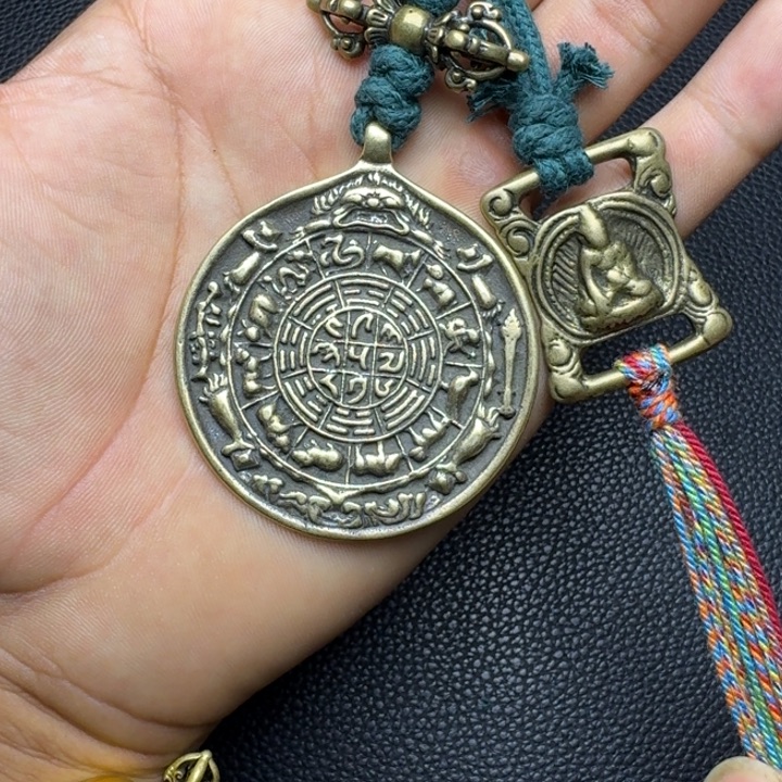 心***案泥塑藏式风格九宫格..