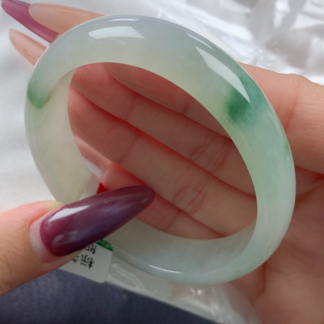 未镶嵌手镯翡翠缅甸天然翡翠A货55.6贵妃