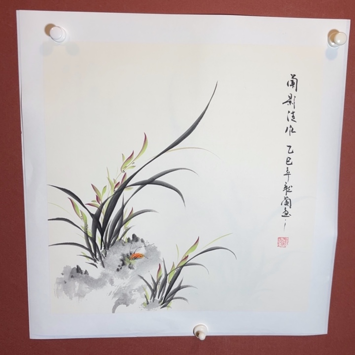 国画听兰老师花鸟