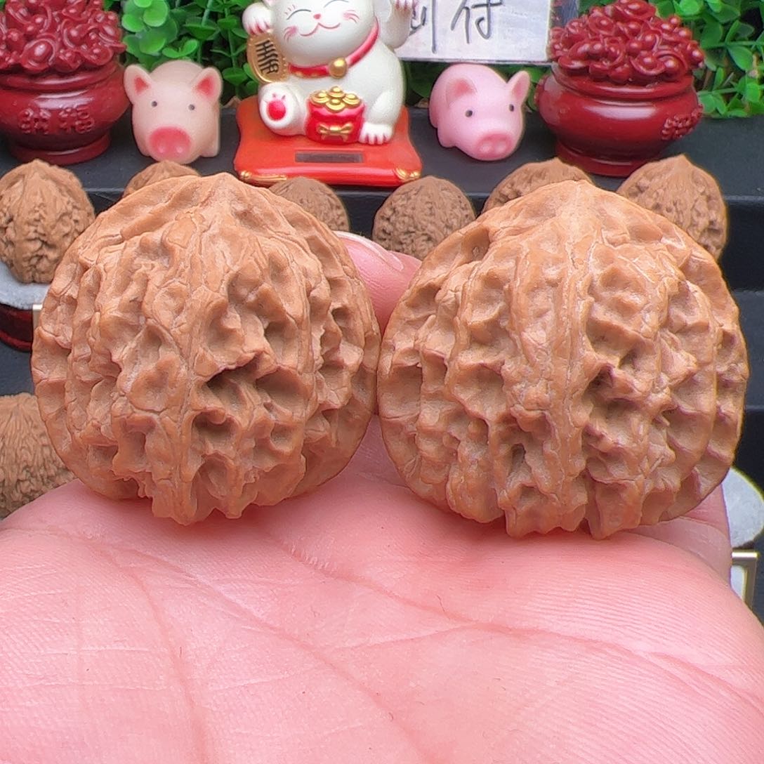 文玩核桃把件正宗老款门头沟苹果园，尺寸41.5