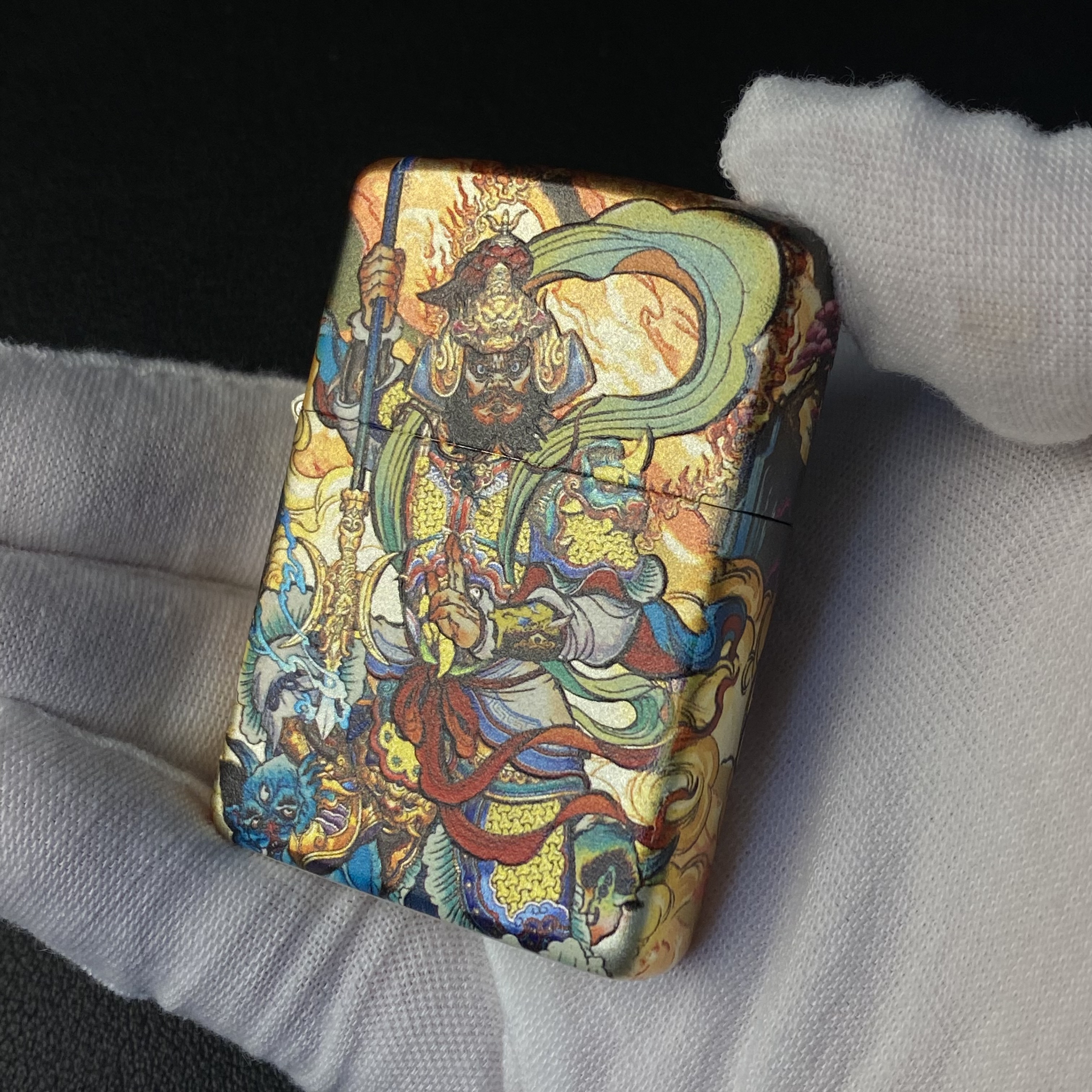 CUCI/酷骑【四大门神·神荼/郁垒】包银鎏金珐琅彩国风煤油打火机