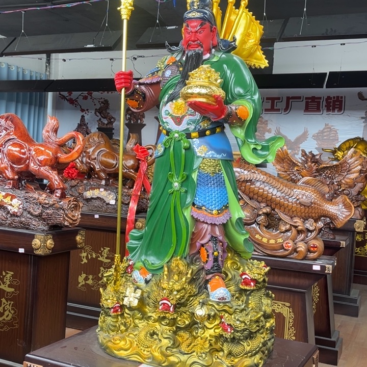 紫檀木类成套家具彩绘二爷立刀