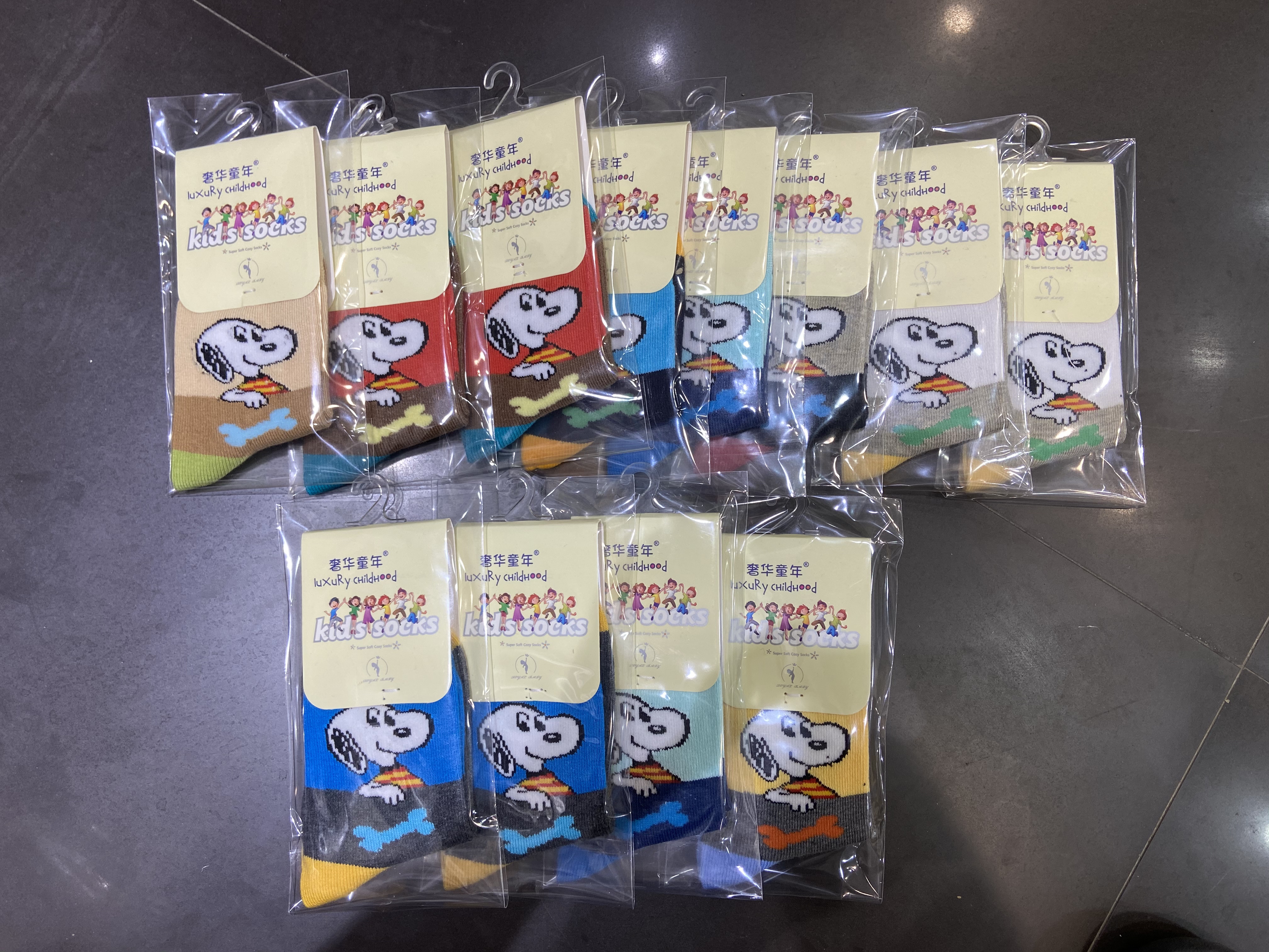 卡通春秋中长筒童袜