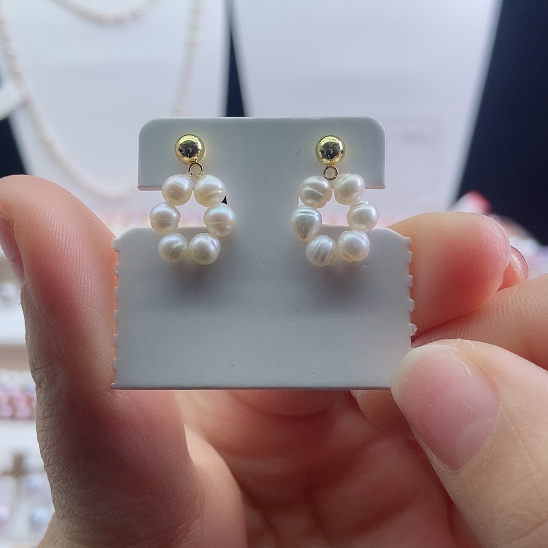 未镶嵌耳饰淡水珍珠