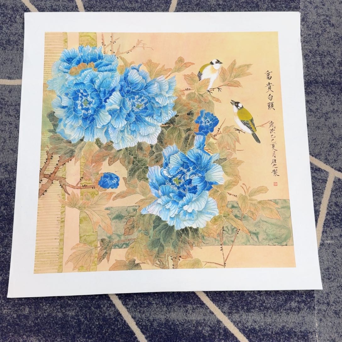 国画国画作品山水花鸟纯手绘