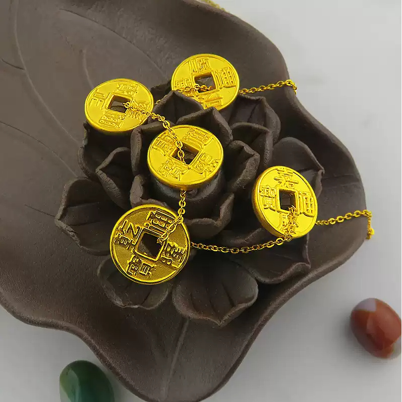 【老板娘珠宝专享】足金999 2g 五帝钱多样性发一（到手5个）配件