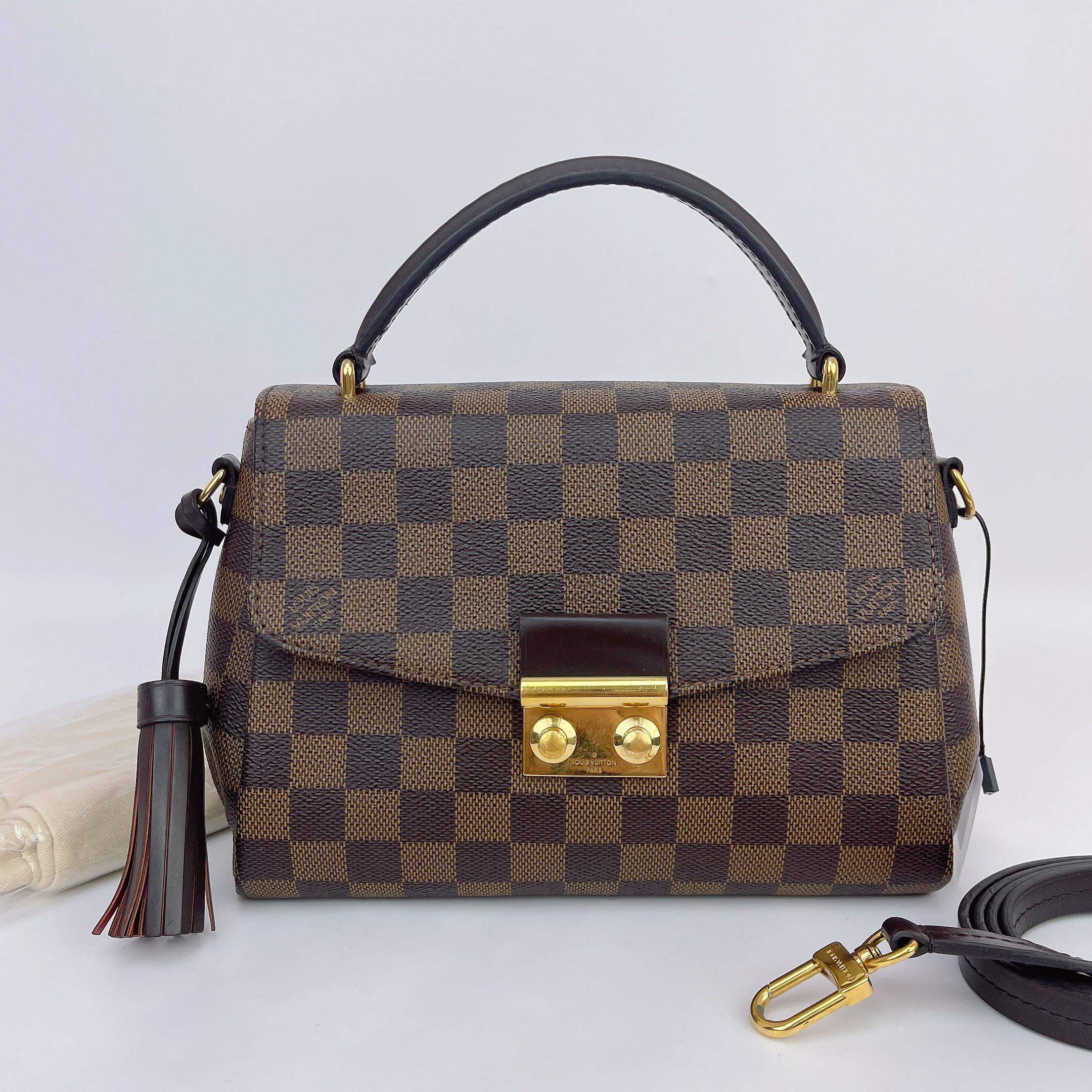 95新 LouisVuitton/路易威登 LV棋盘格单肩包内标TR1197底23 L310