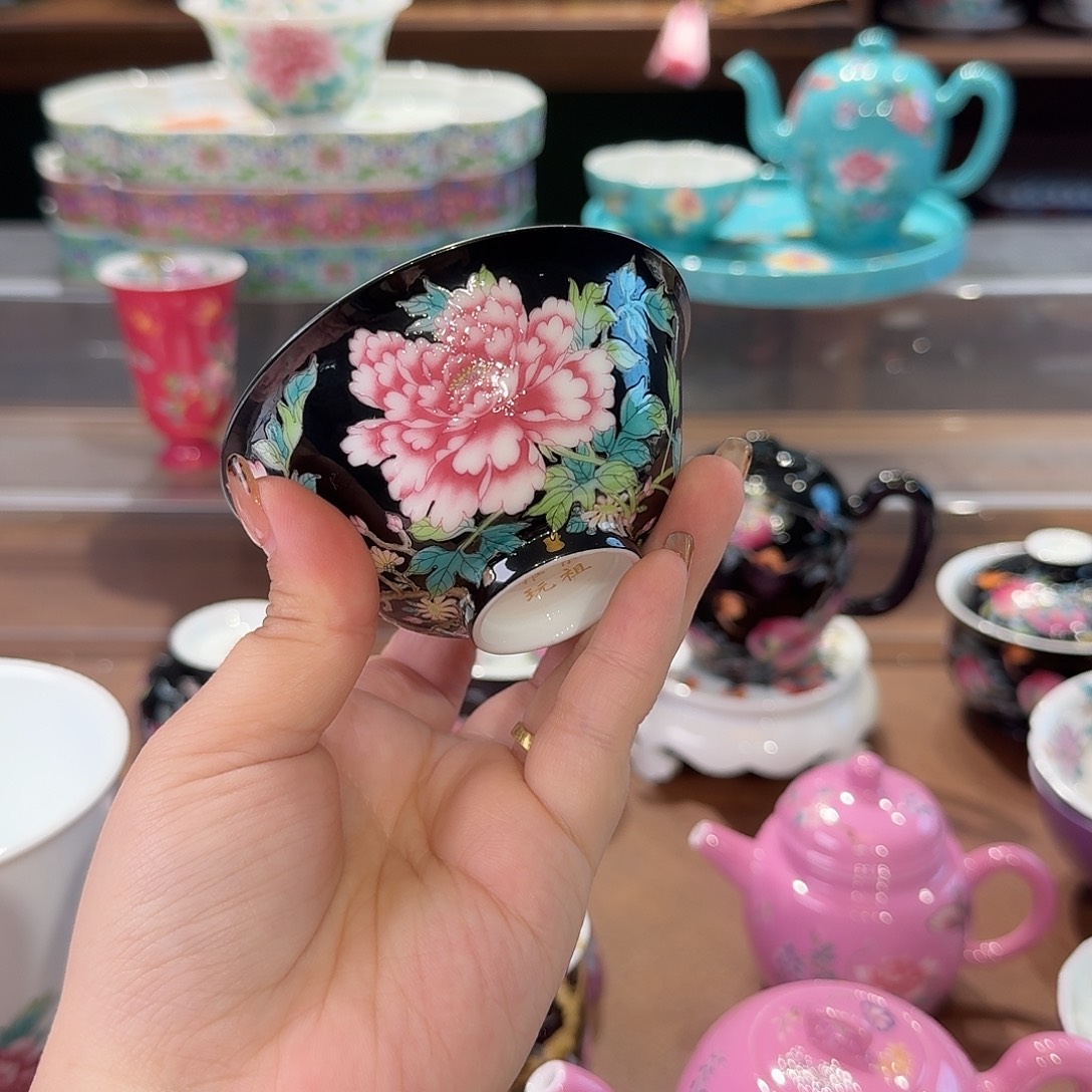 珐琅彩主人杯茶具套装