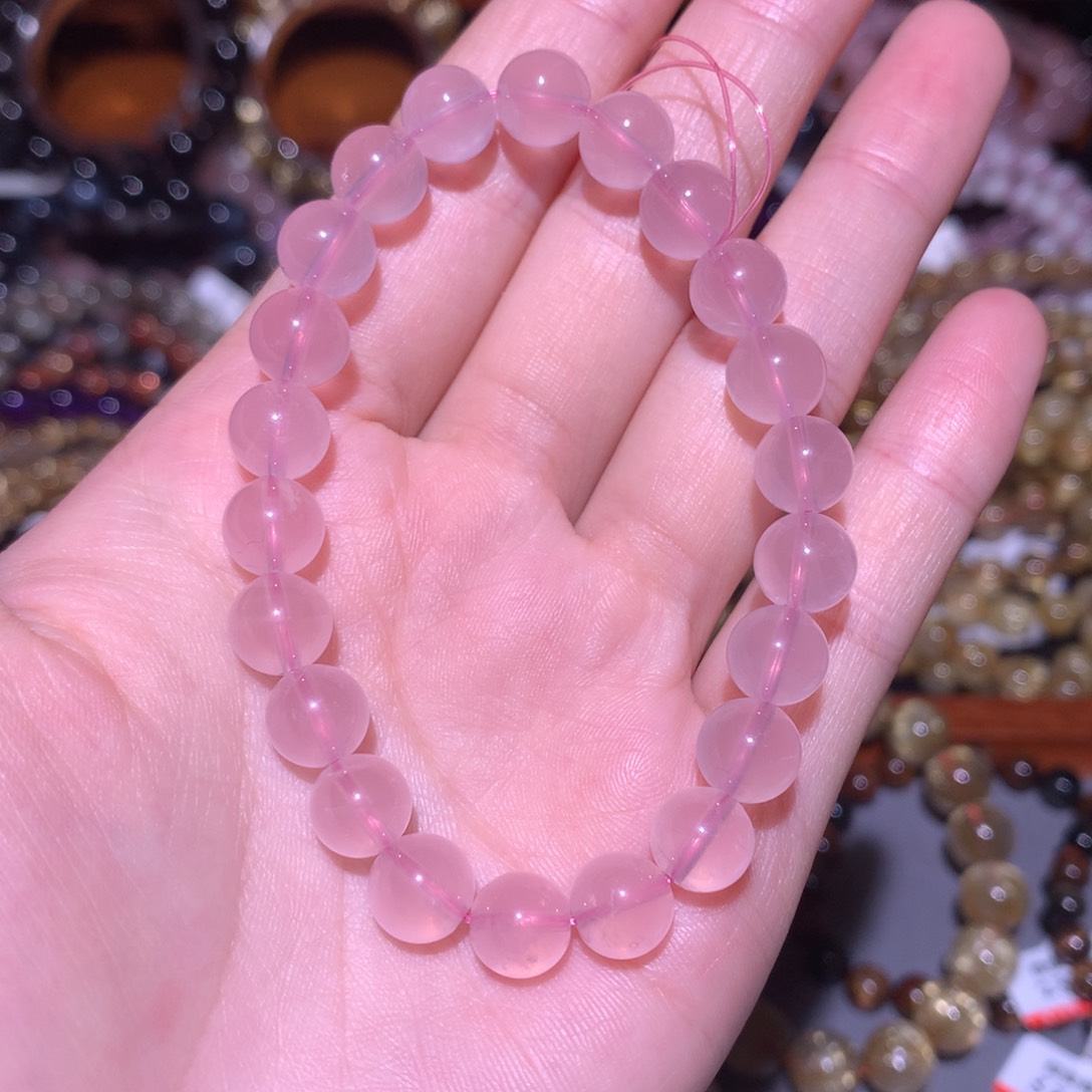 水晶手链未镶嵌粉水晶8m