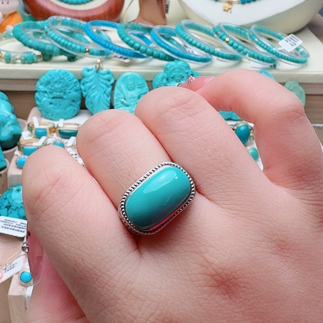 绿松石银S925镶嵌珠宝奇石