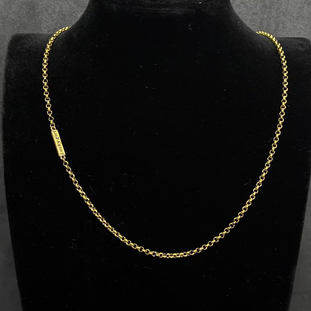 【足金999lucky团圆项链】黑金项链#精品工艺#时尚百搭小众