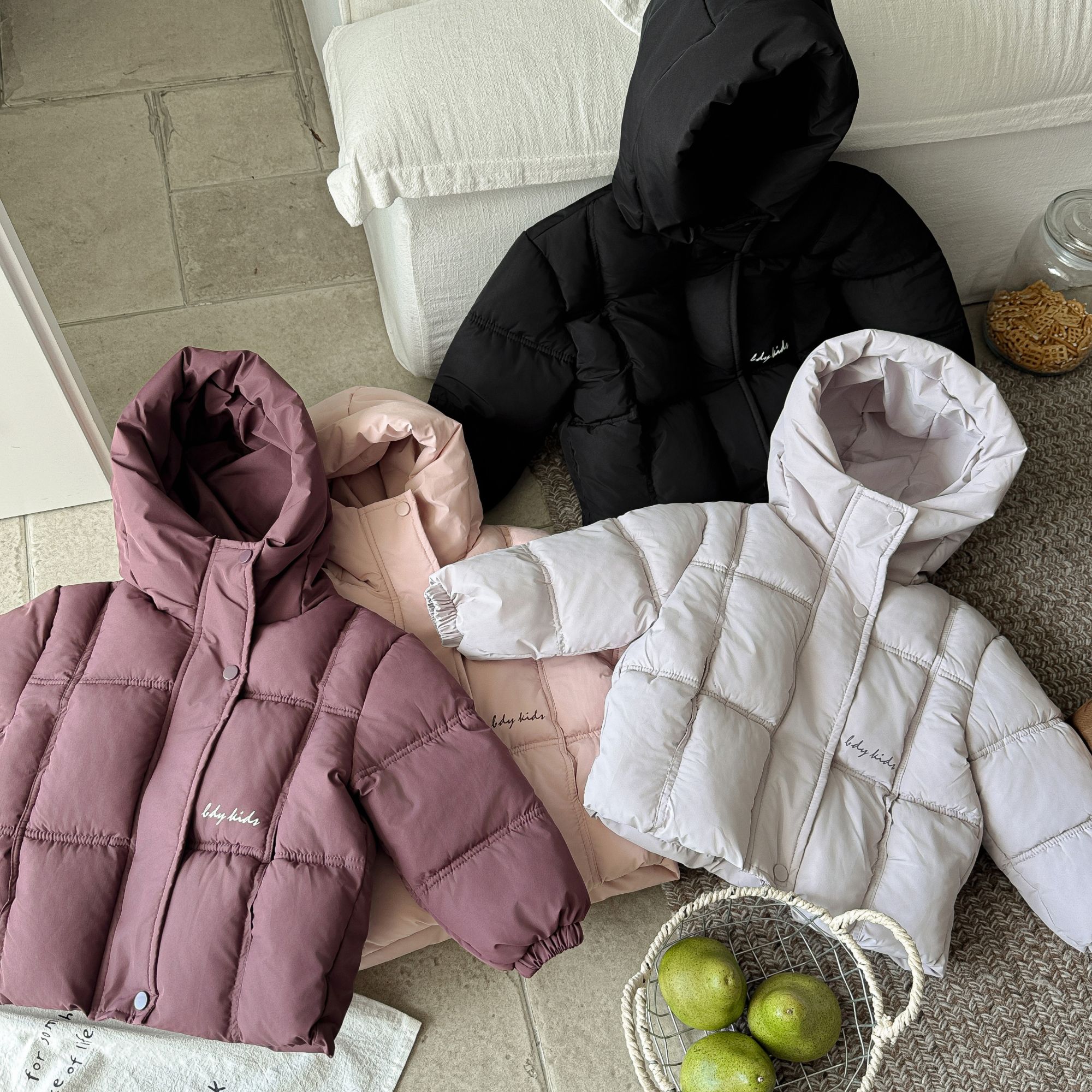 2025新款儿童羽绒棉服韩版男女童加厚棉衣冬季儿童短款连帽面包服