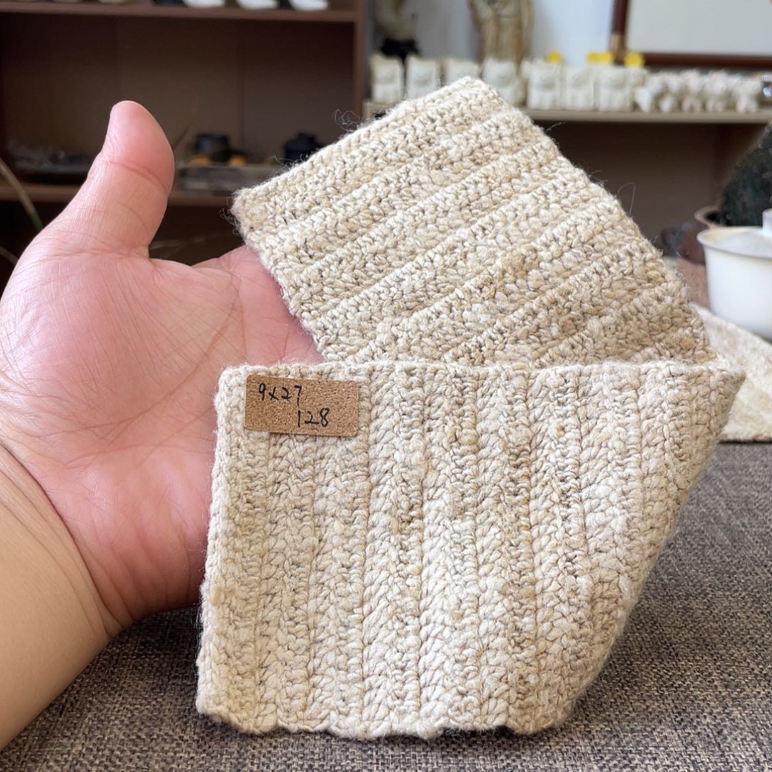 9*27柞蚕丝手工钩织茶巾