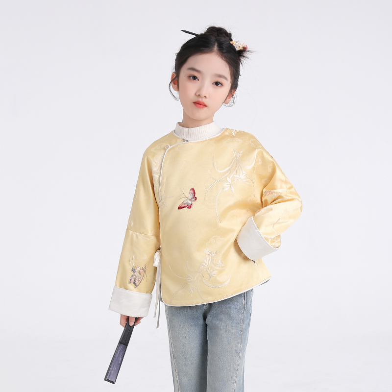 女童新中式汉服外套改良民国风唐装2025春季新款中国风儿童装衣服