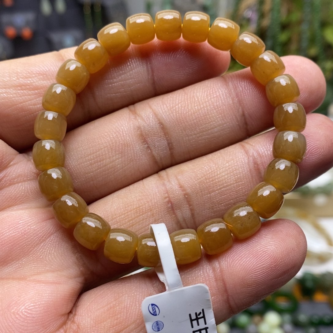 和田玉（糖玉）手链未镶嵌42