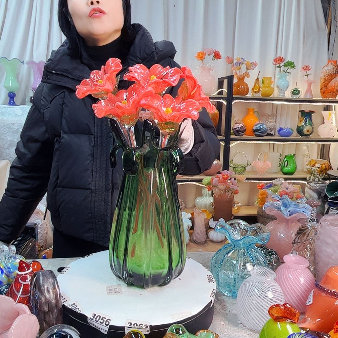 5花1瓶不完美家悦美居琉璃摆件