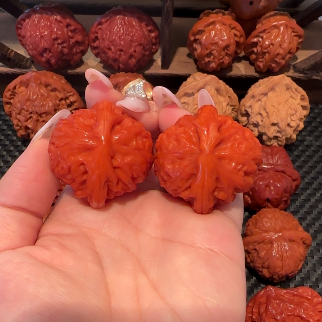 文玩核桃吊坠玉化宫灯38精品1760