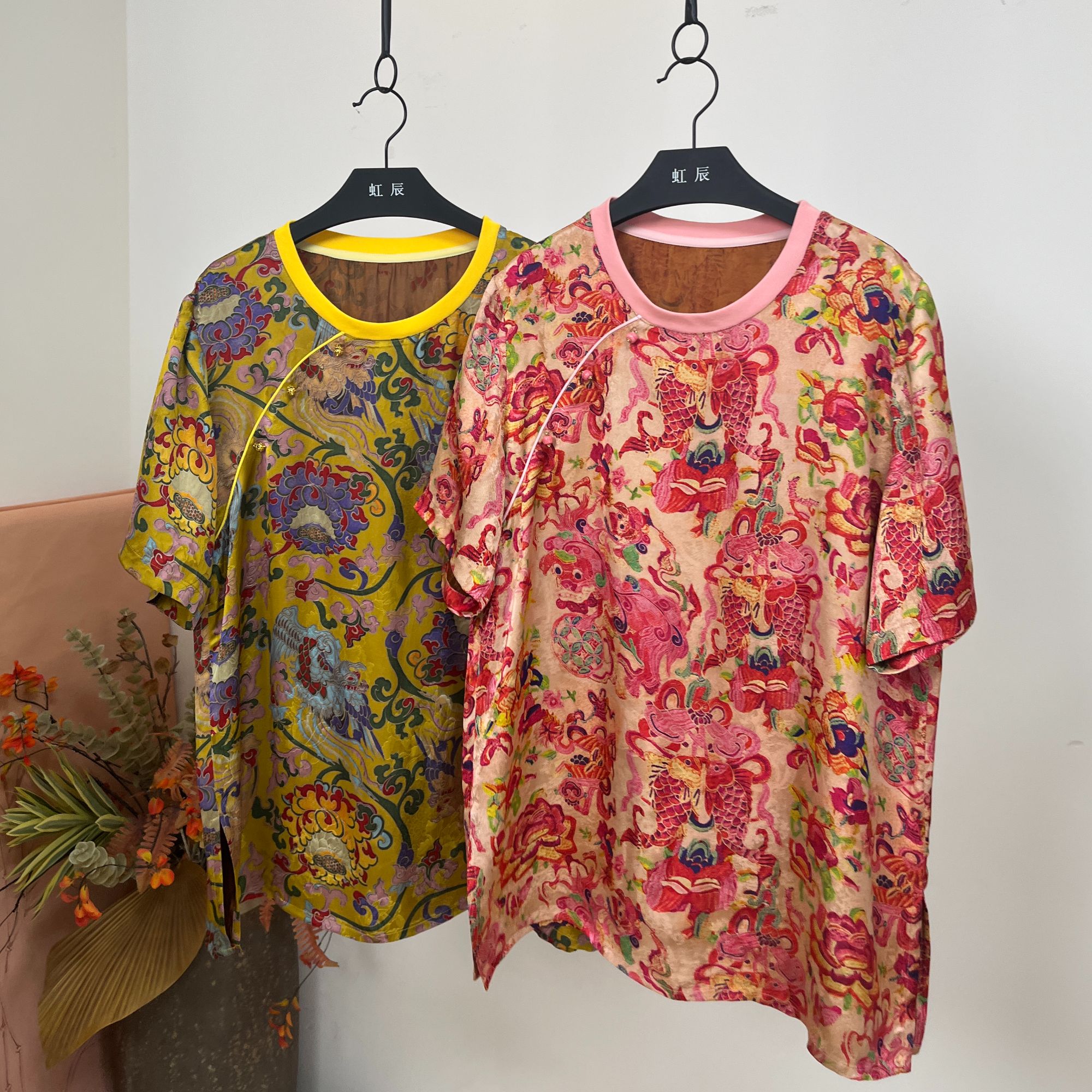 大码圆领T恤休闲上衣「锦鲤」