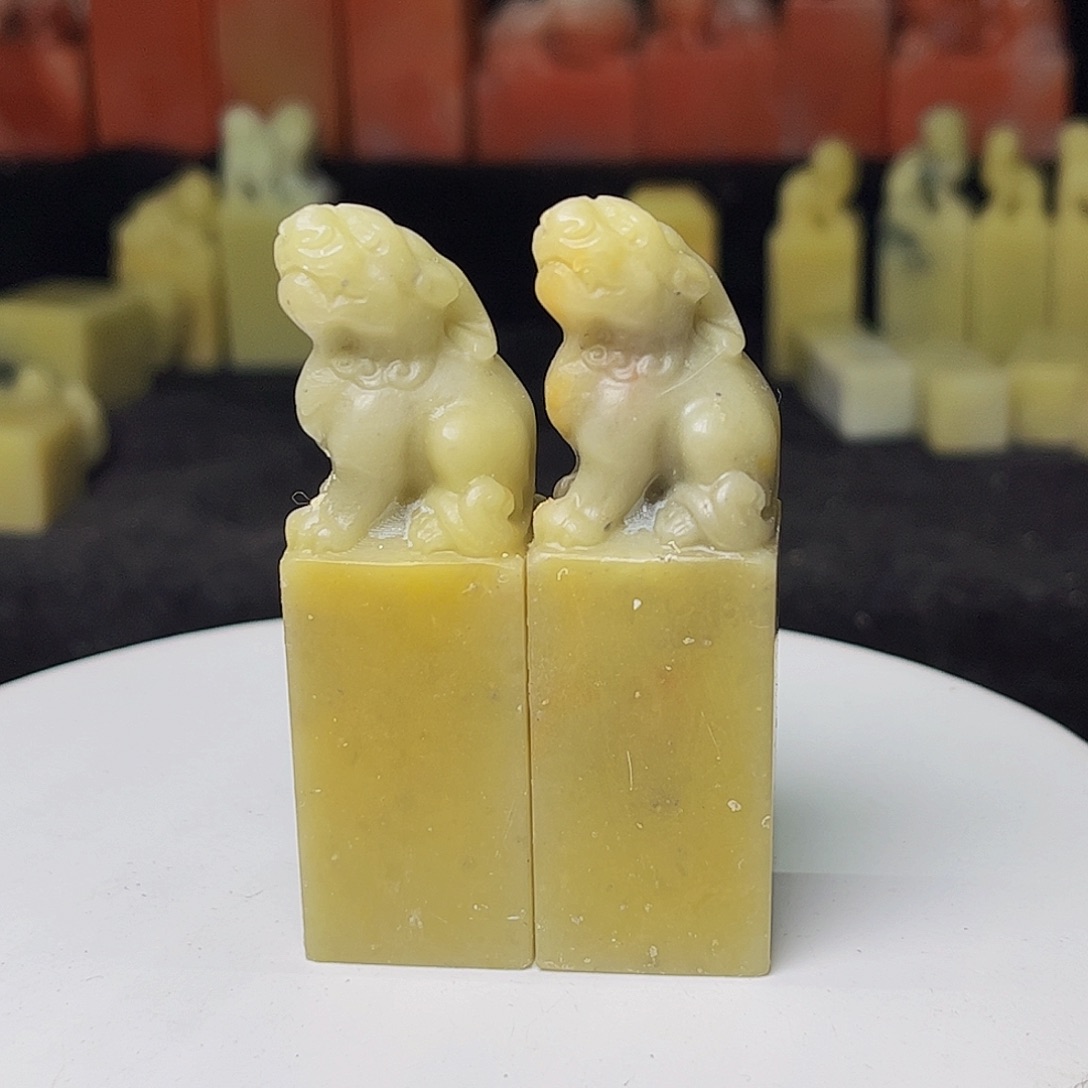 青田石印石封门菜花