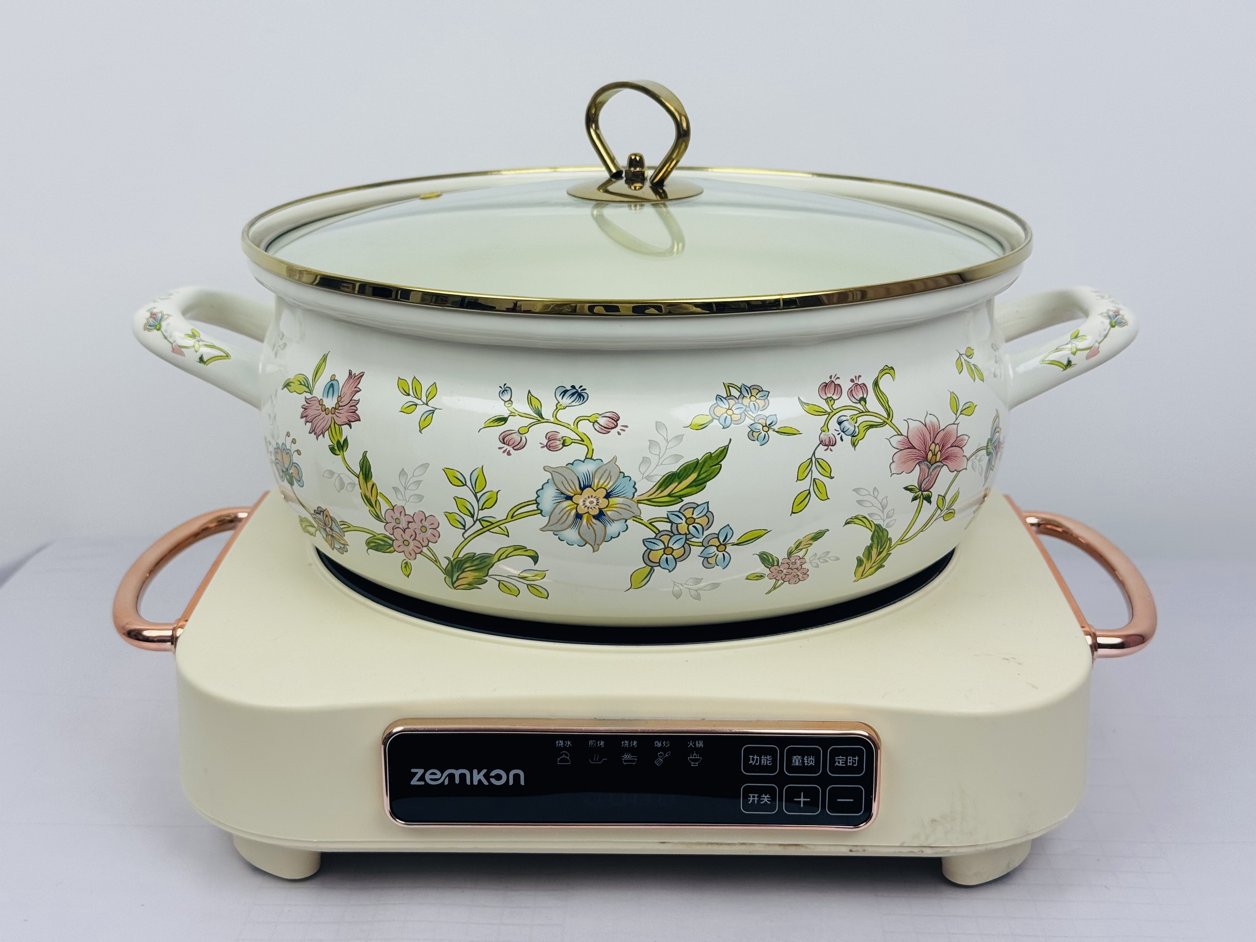 28cm特厚珐琅搪瓷加厚家用汤锅双耳炖锅燃气泡面电磁炉海鲜锅通用