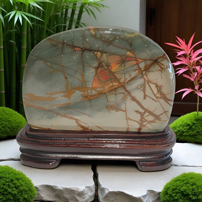 QH-A广东韶关乳源彩石瑶山五彩石观赏天然奇石头办公室画面石摆件