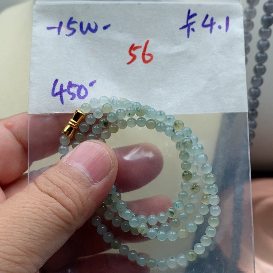 定制翡翠未镶嵌翡翠珠链