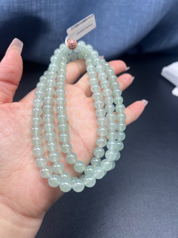 天然翡翠毛货未镶嵌长链