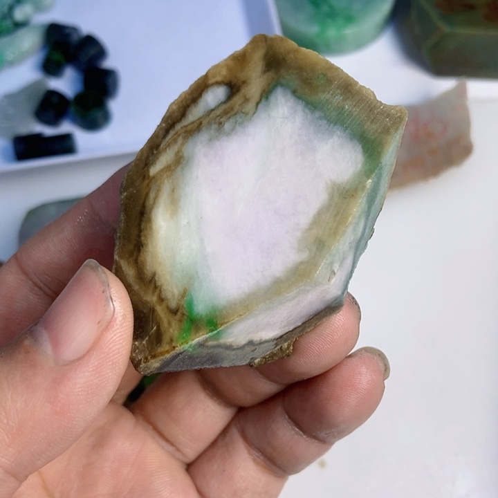 翡翠散珠天然翡翠A货挂件