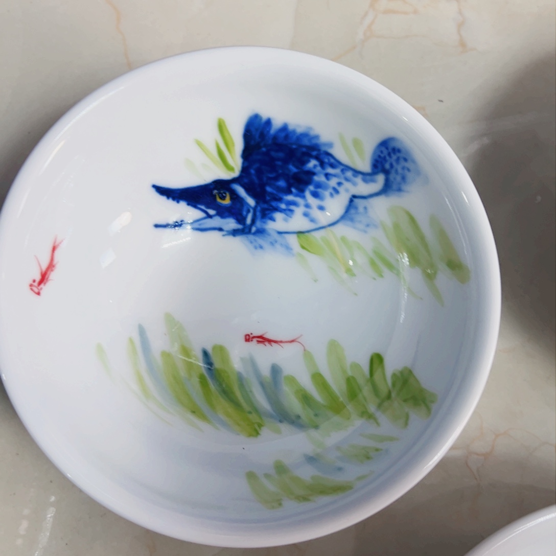 瓷片景德镇陶瓷手工手绘制作