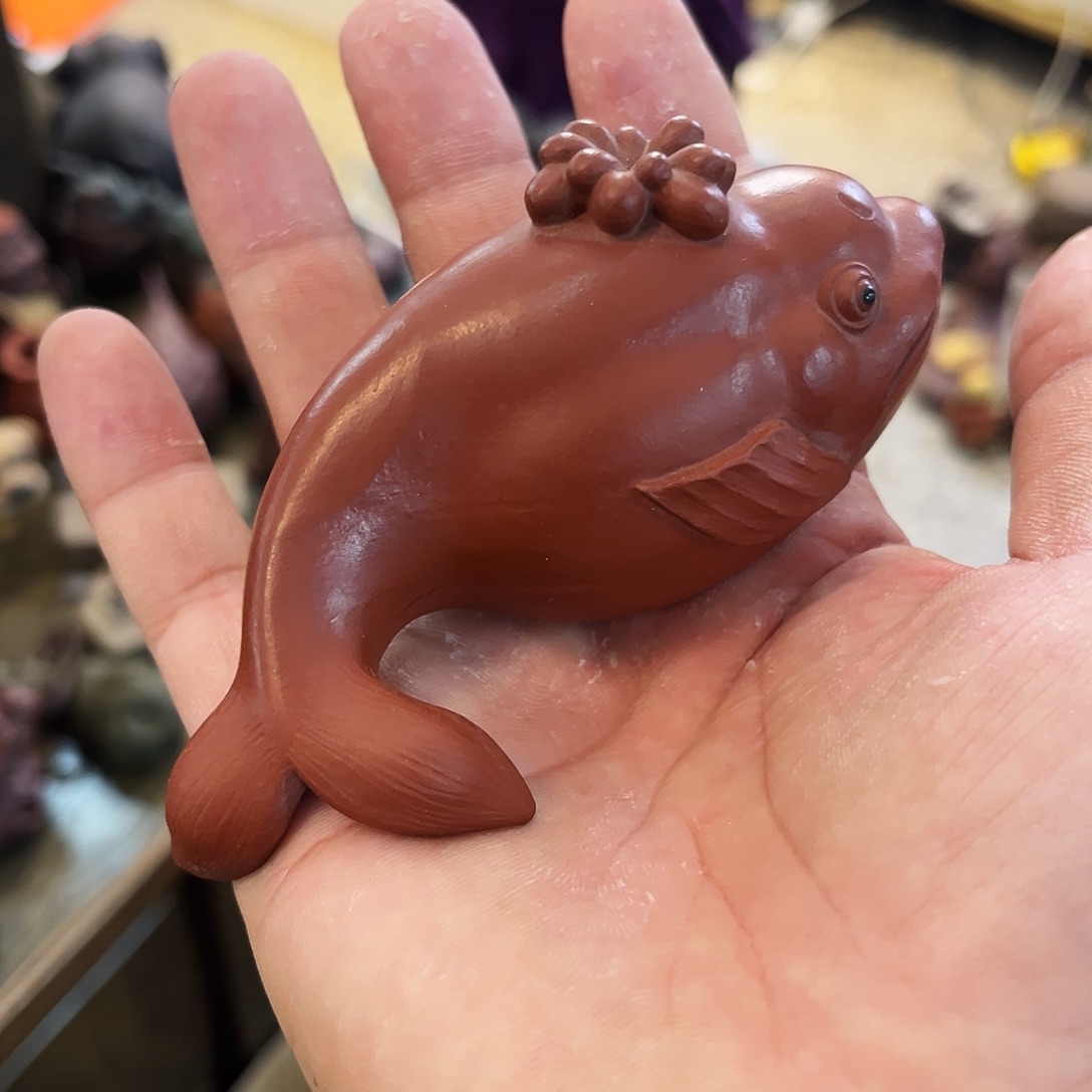 紫砂茶杯高端紫砂雕塑微瑕