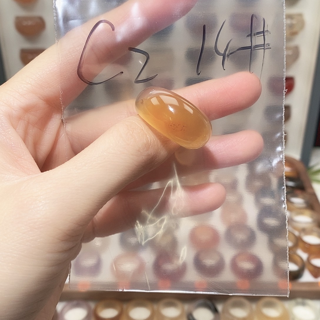 玛瑙/玉髓未镶嵌戒指港14码福利款不退换